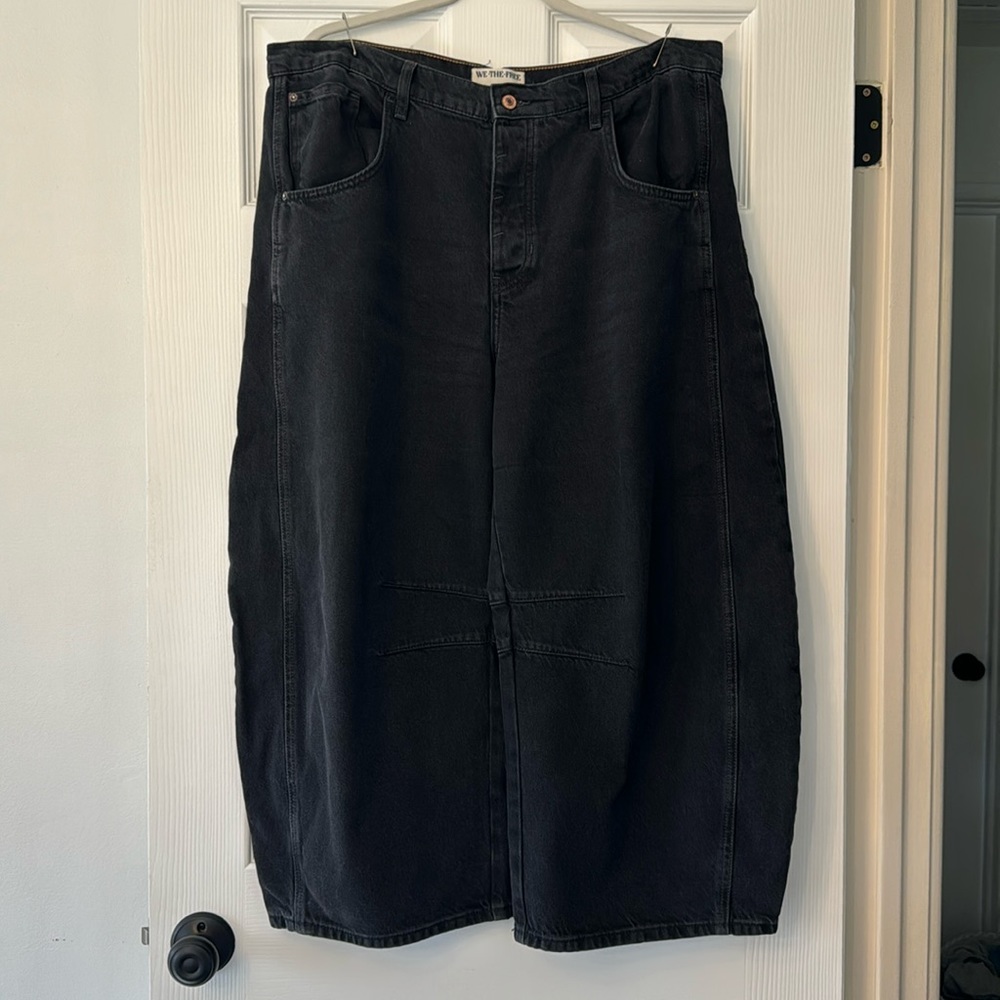 FP We the Free Good Luck Mid-Rise Barrel Jeans